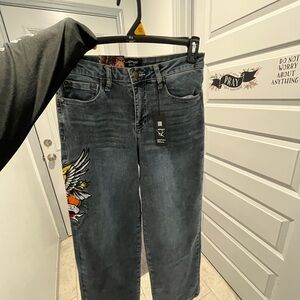 Ed Hardy custom jeans 👖🖤 & Ed Hardy crop t-shirt 😍